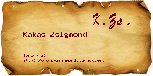 Kakas Zsigmond névjegykártya